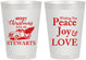 Personalized Christmas 8 oz Frosted Cups - Peace Joy Love | 280070