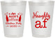 Personalized Christmas 8 oz Frosted Cups - Naughty Af | 280084