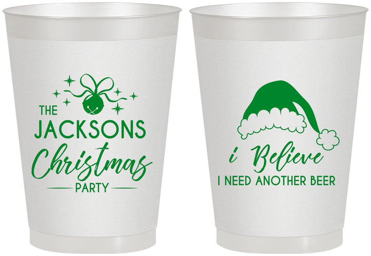 Personalized Christmas 8 oz Frosted Cups - Santa Claus | 280085