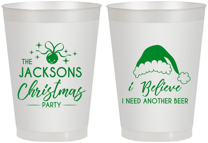 Personalized Christmas 8 oz Frosted Cups - Santa Claus | 280085