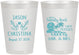 Personalized Wedding 8 oz Frosted Cups - Sandy Feet Salty Kisses | 291