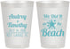 Personalized Wedding 8 oz Frosted Cups - We Did It On The Beach | 294