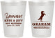 Personalized Wedding 8 oz Frosted Cups - Got Hitched | 296
