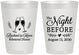 Personalized Rehearsal Dinner 8 oz Frosted Cups - The Night Before | 30008