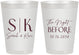 Personalized Rehearsal Dinner 8 oz Frosted Cups - The Night Before | 30009