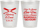Personalized Wedding 8 oz Frosted Cups - Baseball | 301