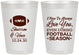 Personalized Wedding 8 oz Frosted Cups - Football | 302