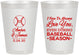 Personalized Wedding 8 oz Frosted Cups - Baseball | 303