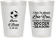 Personalized Wedding 8 oz Frosted Cups - Soccer | 307