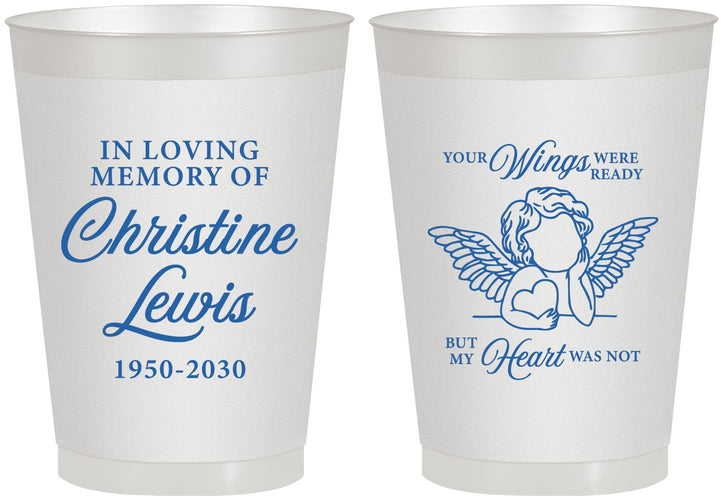 Personalized Memorial 8 oz Frosted Cups - In Loving Memory | 310000