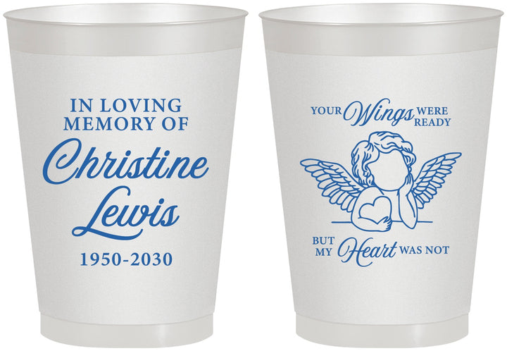 Personalized Memorial 8 oz Frosted Cups - In Loving Memory | 310000