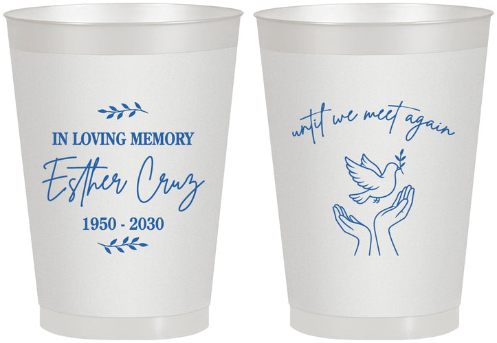 Personalized Memorial 8 oz Frosted Cups - In Loving Memory | 310004