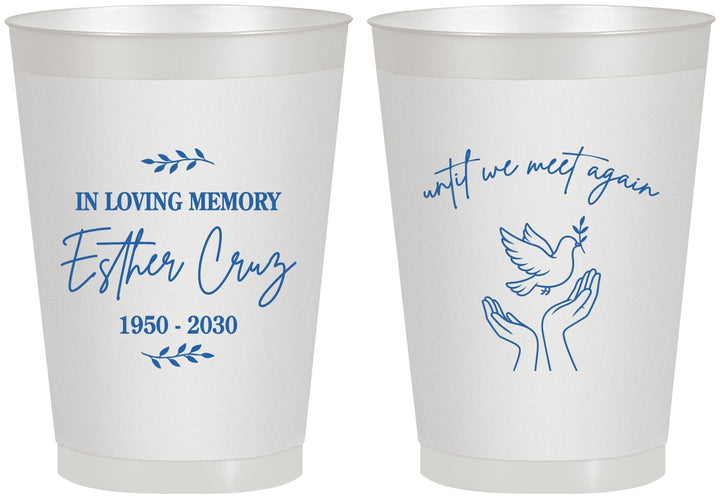 Personalized Memorial 8 oz Frosted Cups - In Loving Memory | 310004