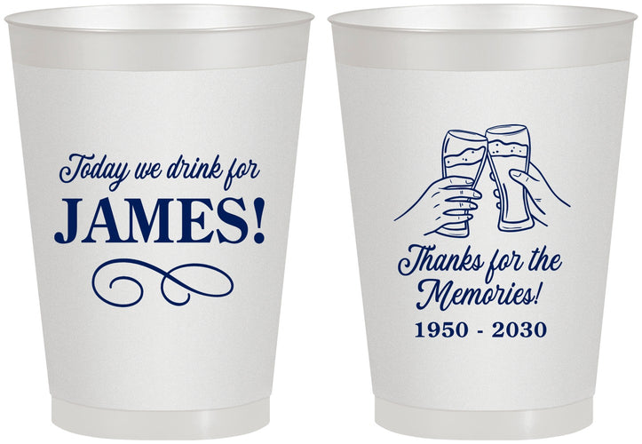 Personalized Memorial 8 oz Frosted Cups - Thanks For The Memories | 310011