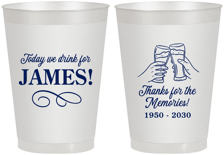 Personalized Memorial 8 oz Frosted Cups - Thanks For The Memories | 310011
