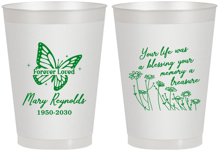 Personalized Memorial 8 oz Frosted Cups - Forever Loved | 310013