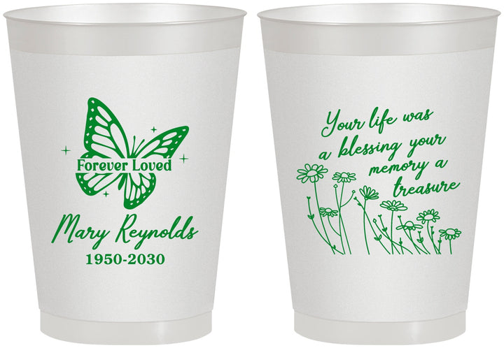 Personalized Memorial 8 oz Frosted Cups - Forever Loved | 310013
