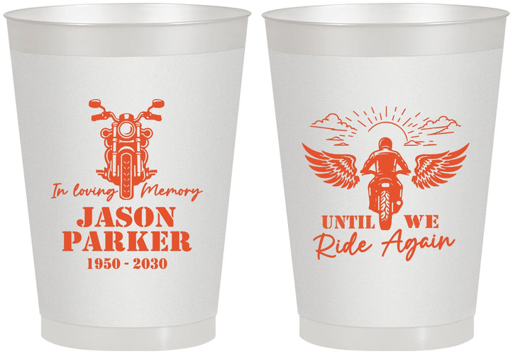 Personalized Memorial 8 oz Frosted Cups - Until We Ride Again | 310016