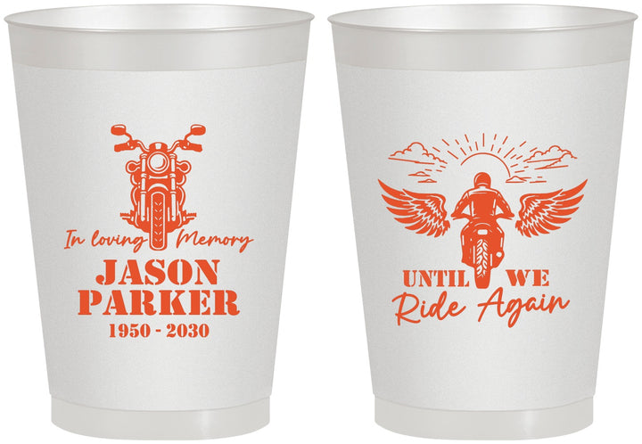 Personalized Memorial 8 oz Frosted Cups - Until We Ride Again | 310016