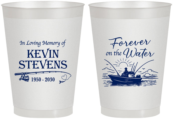 Personalized Memorial 8 oz Frosted Cups - Forever On The Water | 310019