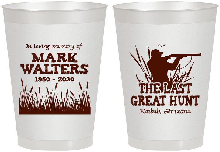 Personalized Memorial 8 oz Frosted Cups - The Last Great Hunt | 310020