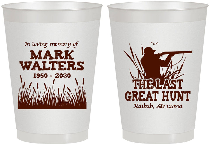 Personalized Memorial 8 oz Frosted Cups - The Last Great Hunt | 310020