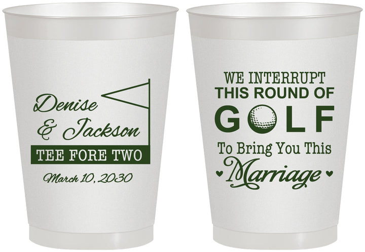 Personalized Wedding 8 oz Frosted Cups - We Interrupt Golf | 315