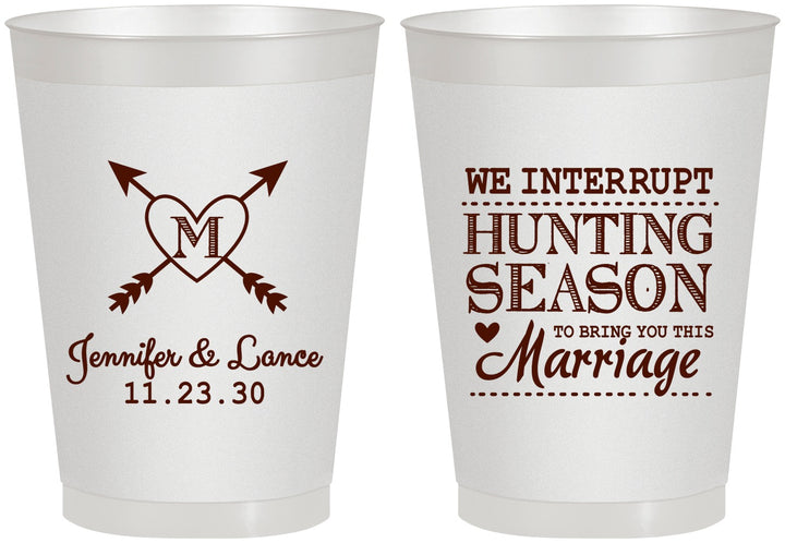 Personalized Wedding 8 oz Frosted Cups - We Interrupt Season | 318