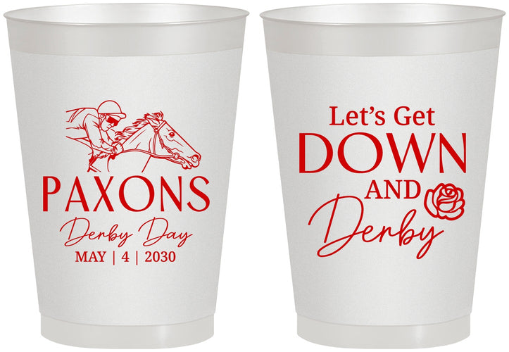 Personalized Derby Day 8 oz Frosted Cups - Lets Get Down And Derby | 320000