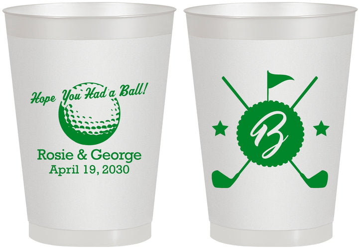 Personalized Wedding 8 oz Frosted Cups - Golf | 325