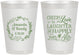 Personalized Wedding 8 oz Frosted Cups - Love Laughter Happily | 326