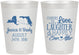 Personalized Wedding 8 oz Frosted Cups - Love Laughter Happily | 329