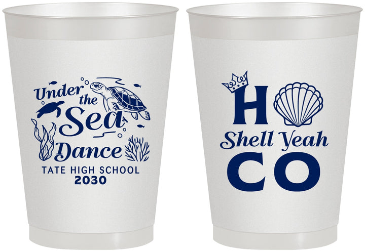 Personalized Homecoming 8 oz Frosted Cups - Hoco Under The Sea | 330003