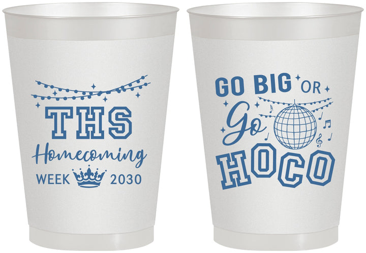 Personalized Homecoming 8 oz Frosted Cups - Big Or Go Hoco | 330004