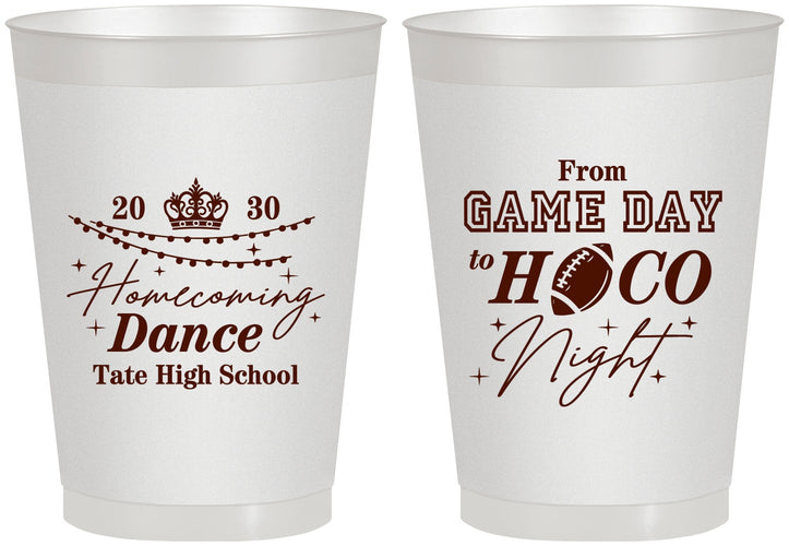 Personalized Homecoming 8 oz Frosted Cups - Gameday To Hoco Night | 330005