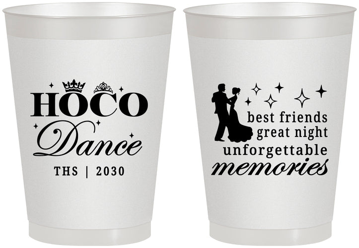 Personalized Homecoming 8 oz Frosted Cups - Hoco Dance | 330007