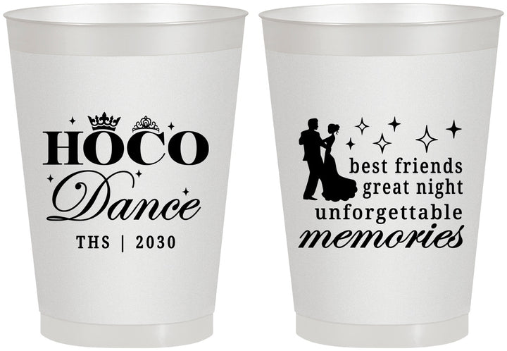 Personalized Homecoming 8 oz Frosted Cups - Hoco Dance | 330007