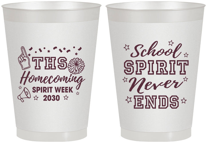 Personalized Homecoming 8 oz Frosted Cups - Spirit Week | 330011