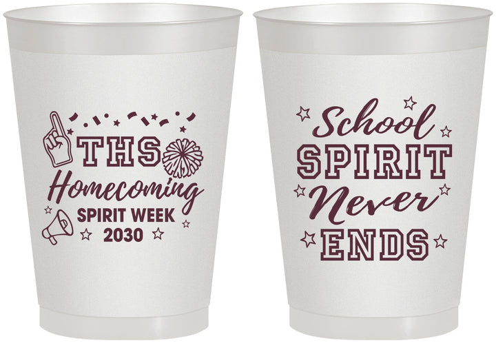Personalized Homecoming 8 oz Frosted Cups - Spirit Week | 330011