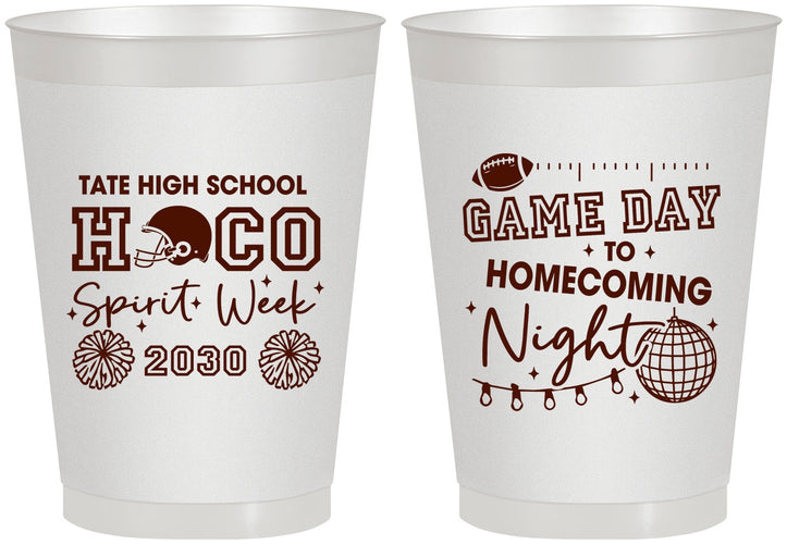 Personalized Homecoming 8 oz Frosted Cups - Spirit Week | 330013