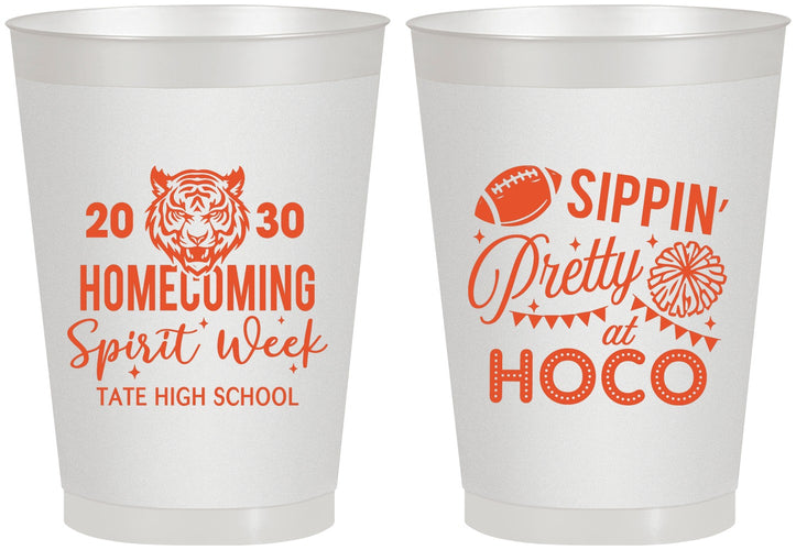 Personalized Homecoming 8 oz Frosted Cups - Hoco Spirit Week | 330014