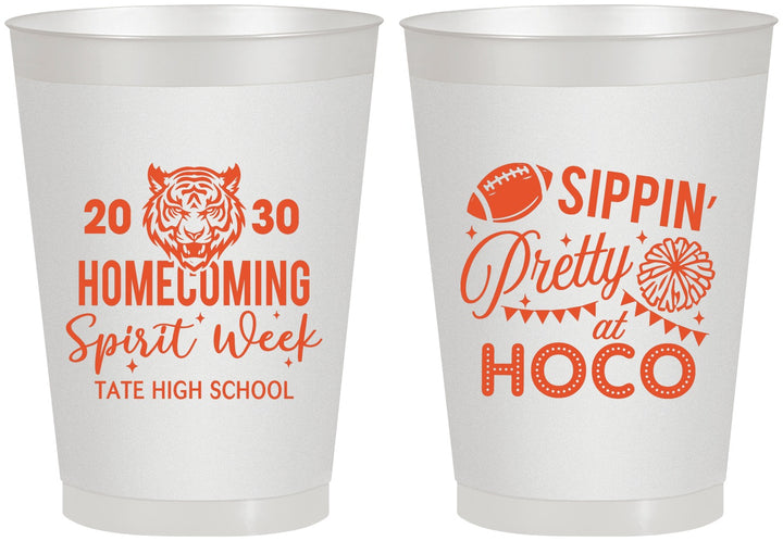 Personalized Homecoming 8 oz Frosted Cups - Hoco Spirit Week | 330014