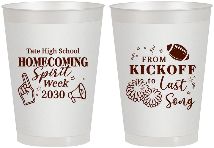Personalized Homecoming 8 oz Frosted Cups - Spirit Week | 330019