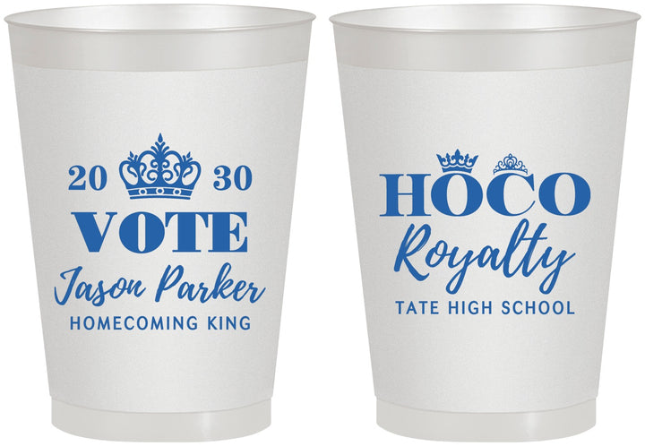 Personalized Homecoming 8 oz Frosted Cups - Hoco King Vote | 330021