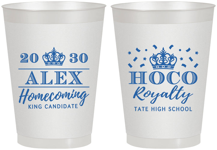 Personalized Homecoming 8 oz Frosted Cups - Hoco King Vote | 330025