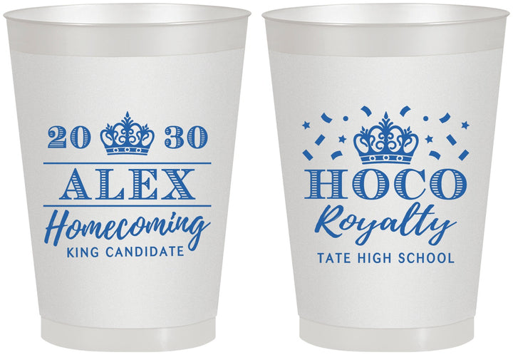 Personalized Homecoming 8 oz Frosted Cups - Hoco King Vote | 330025