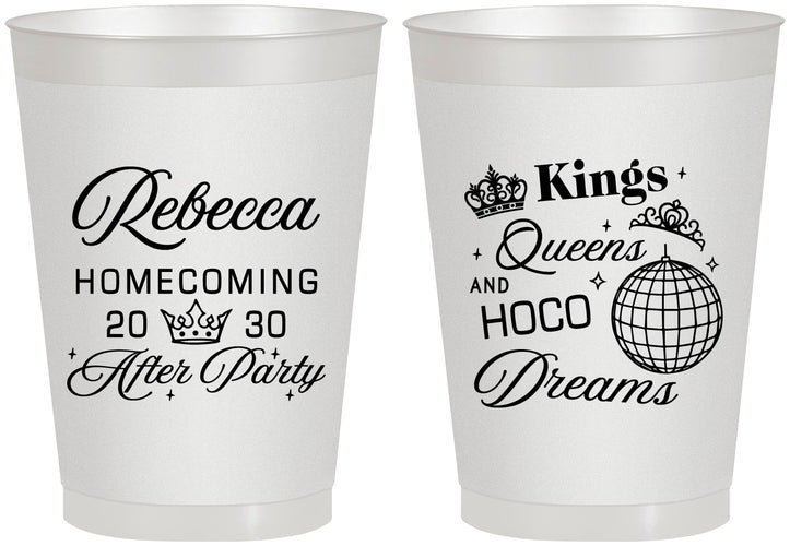 Personalized Homecoming 8 oz Frosted Cups - Hoco After Party | 330027
