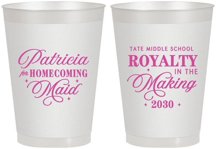 Personalized Homecoming 8 oz Frosted Cups - Hoco Maid Vote | 330028
