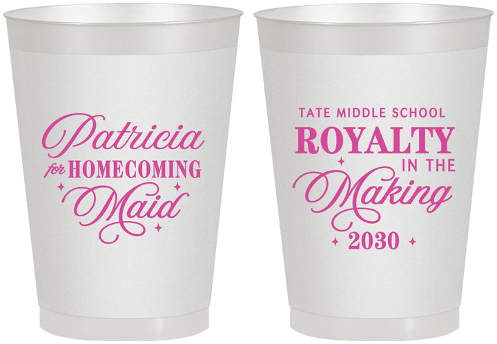 Personalized Homecoming 8 oz Frosted Cups - Hoco Maid Vote | 330028