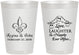 Personalized Wedding 8 oz Frosted Cups - Love Laughter Happily | 338